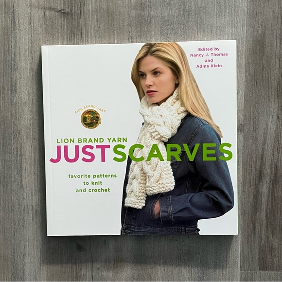 NWT Lion Brand Yarn’s “Just Scarves” Favorite Patterns to Knit & Crochet - Picture 1 of 14